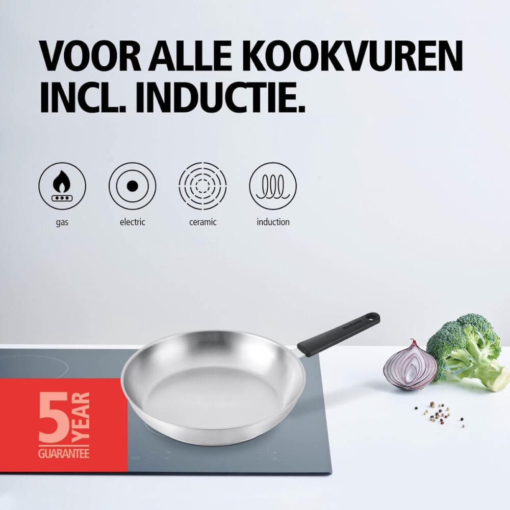 Brabantia Cookware Koekenpan 28cm RVS Enjoyment Brabantia Cookware